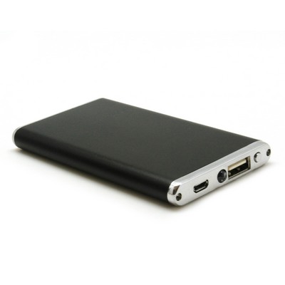 Slim Line Power Bank w/LED Flash Light, 3000 mAh