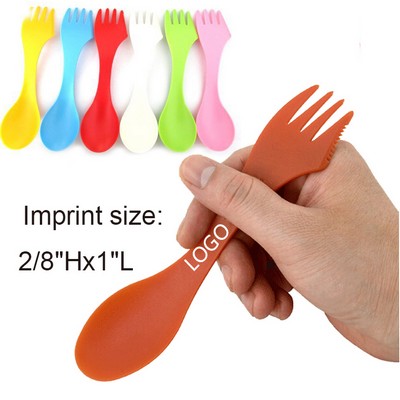 3-in-1 Plastic Spork w/Knife