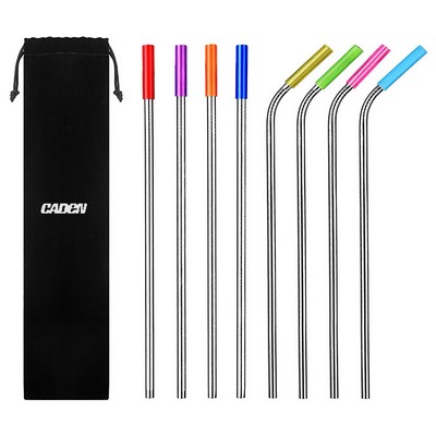 Stainless Steel Straw with Silicone Tip