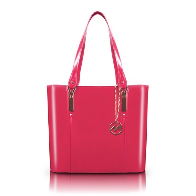 SAVARNA | Fuchsia Leather Tablet Tote | McKleinUSA