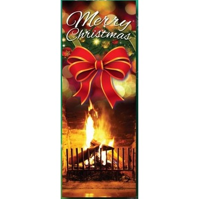 3'x8' Vertical Polyester Holiday Flags & Banner (Merry Christmas)