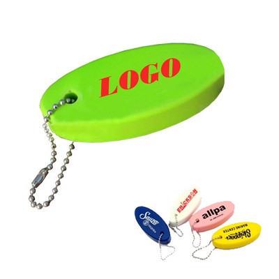 Oval PU Foam Keychain