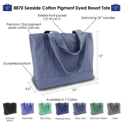 Seaside Cotton Pigment Dyed Resort Tote