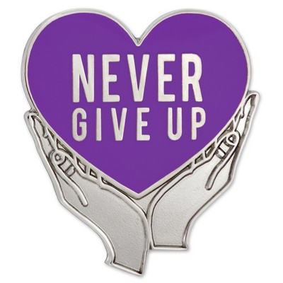 Never Give Up Pin - Purple