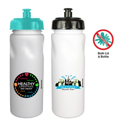 24 Oz. MicroHalt Cycle Bottle w/Push 'N Pull Cap (Full Color Digital)