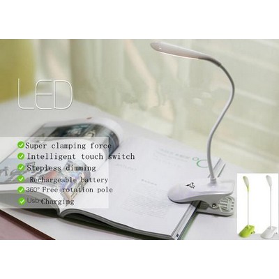 USB Rechargeable & Adjustable Led Touch Table Lamp w/Clamp