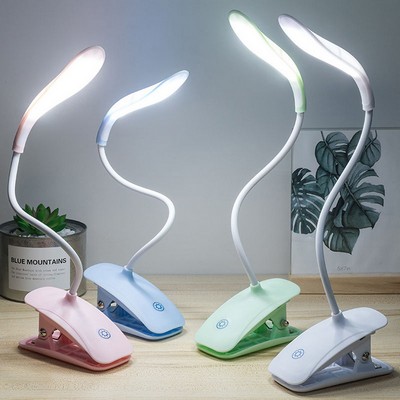 Rechargeable Touch Control Dimmable LED Flexible Gooseneck Clip Desk Light Table Lamp