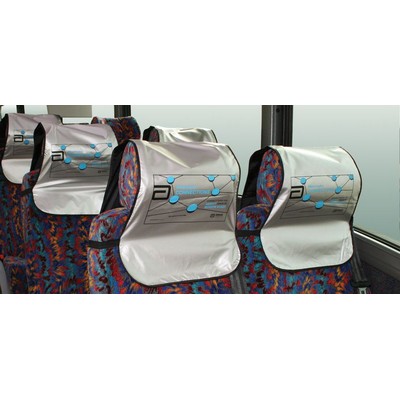 Bus Headrest Cover Convention, Tour, Trade Shows, large Bus Cover Universal Fit