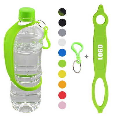 Silicone Bottle Carrier Grip w/Keychain