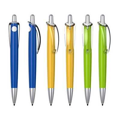 Plastic Pen with Transparent Clip