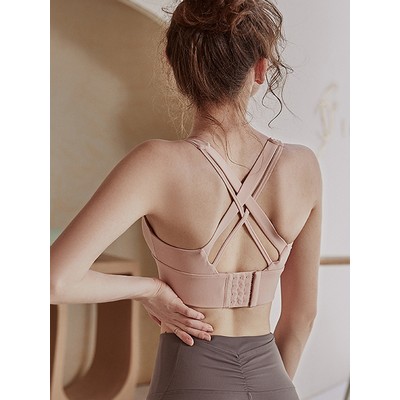 RUNNING GIRL Sports Bra for Women, Sexy Crisscross Back Medium Support Yoga Bra