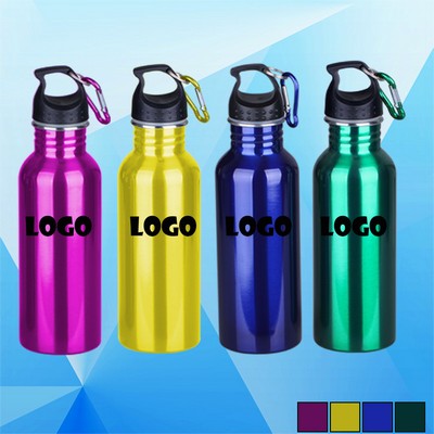 17 Oz Stainless Steel Sports Bottle w/ Carabiner