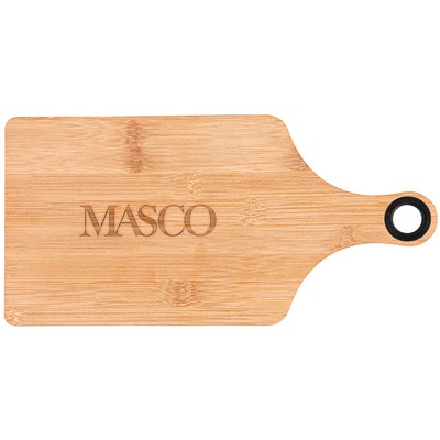 The Genoa 14-Inch Bamboo Cutting Board With Handle (Factory Direct - 10-12 Weeks Ocean)