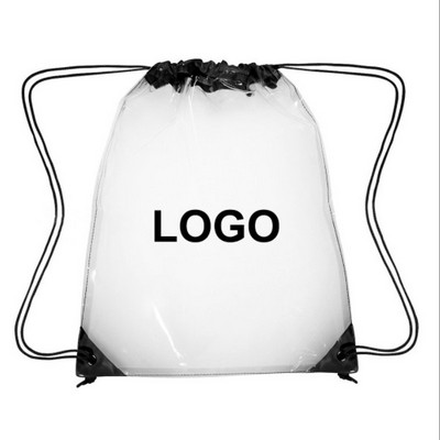 Clear Plastic Drawstring Bag