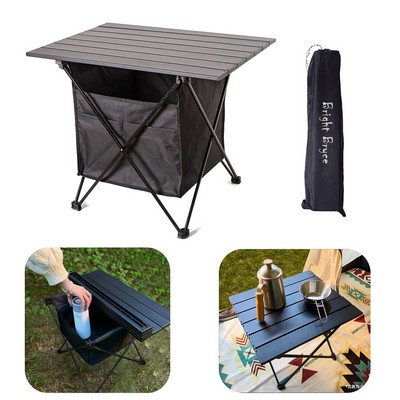 Outdoor Portable Table with Storage Folding Table For Travel