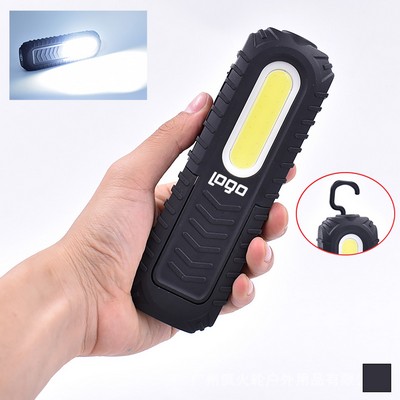 Rechargeable COB Flashlight w/Holder