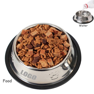 37cm Paw Mark Metal Pet Food Bowl