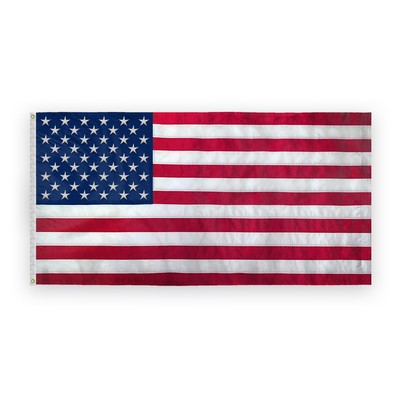 10"X19" 400D Nylon 1ply USA Embroidered Flag;