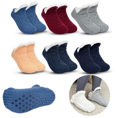 Non Slip Thick Fleece Socks With Grips