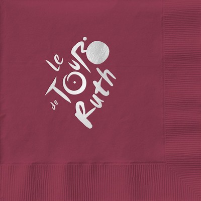 Burgundy Cocktail 3-Ply Beverage Napkins - Custom Foil Print