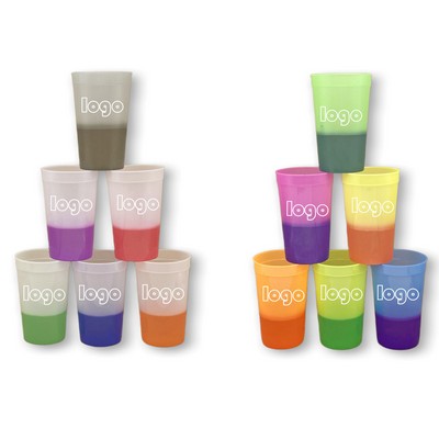 12oz Color Changing Plastic Reusable Stadium Cup