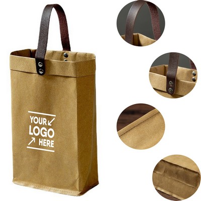 Eco-friendly Kraft Wine Bottle Bags