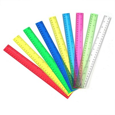 30cm Transparent Plastic Ruler