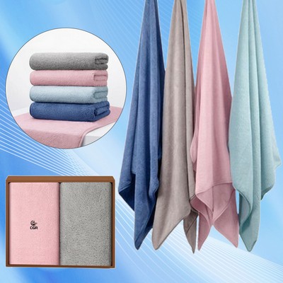 Set of 2 Imported Bamboo Fiber Towels