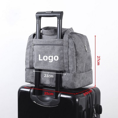 Large Capacity Carry On Hand Luggage Lightweight Travel Bag with Shoe Cabinet (Size:14*11*6 inch)