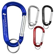 "Cara L" Large Size Carabiner Keyholder w/Split Ring Attachment