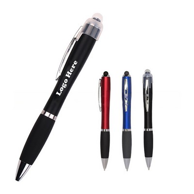 Logo Light Up Stylus Pen-Touch Screen