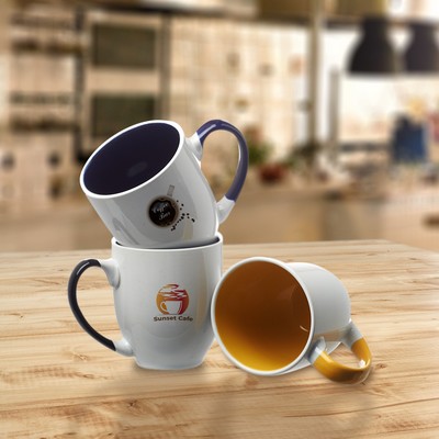 Two-Tone Personalized Bistro Mugs - 16 oz