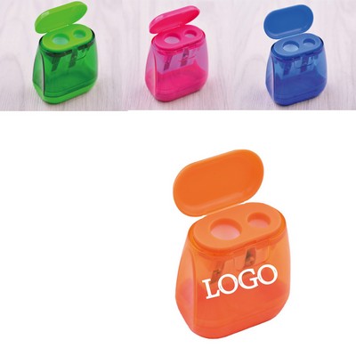 Assorted Colors Pencil Sharpeners With Lid