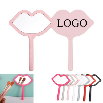 Lip Shape Handheld Mirror