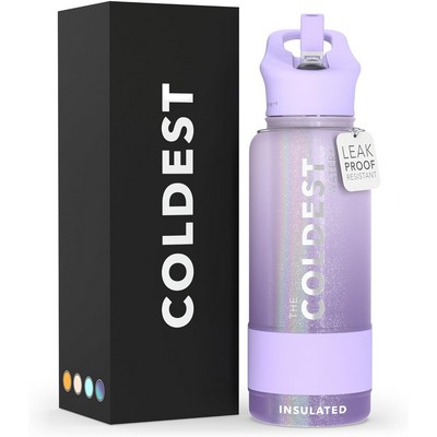 Coldest Sports Bottle With Standard Mouth Straw Lid 32 oz