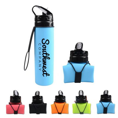 20oz Silicone Collapsible Water Bottle