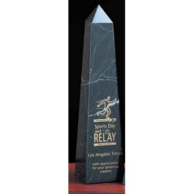 12" Black Marble Obelisk Award