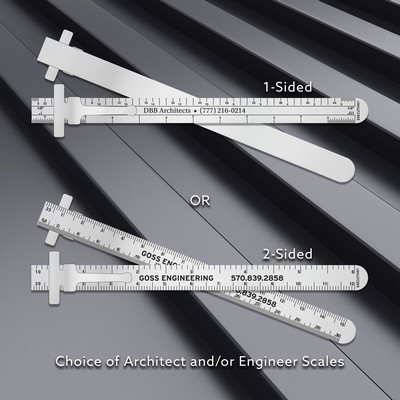 Stainless Steel 6" Pocket Architect or Engineer Ruler