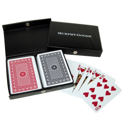 Playing Card Set in Custom Imprinted Vinyl Case