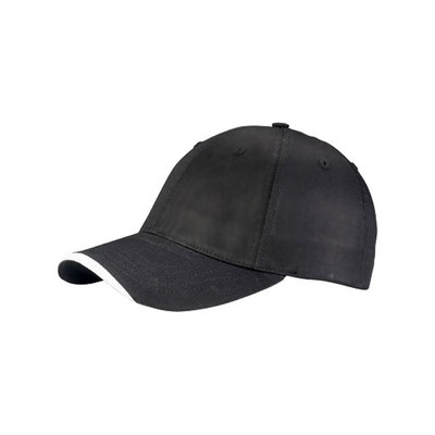 Structured Deluxe Brushed Cotton Twill Cap w/ Bill Trimming