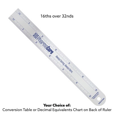 6.75" x.75" Stainless Steel Ruler w/ 16ths over 32nds