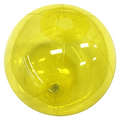 9" Inflatable Translucent Yellow Beach Ball