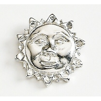 Sun with face Marken Design Cast Lapel Pin (Up to 7/8")