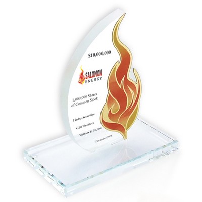 Glass Flame on Base Award/Recognition