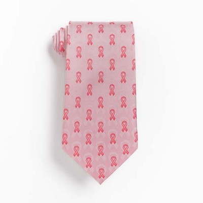 Pink Ribbon Novelty Tie