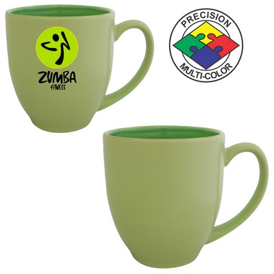 14.5oz Mint/Lime Green Bistro Mug - Dishwasher Resistant - Precision Spot Color