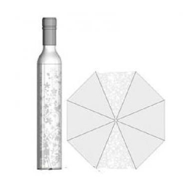 Silver Wine Bottle Umbrella