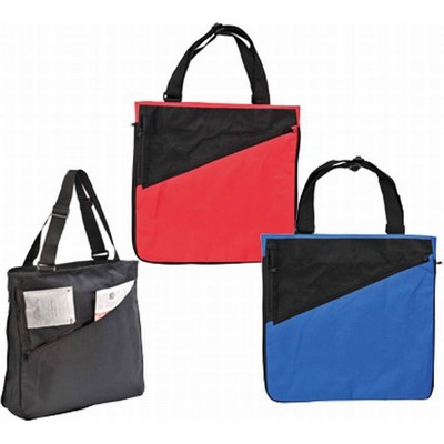 2 Tone Expandable Poly Tote Bag