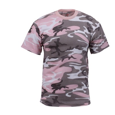 Subdued Pink Camouflage Military T-Shirt (2XL)