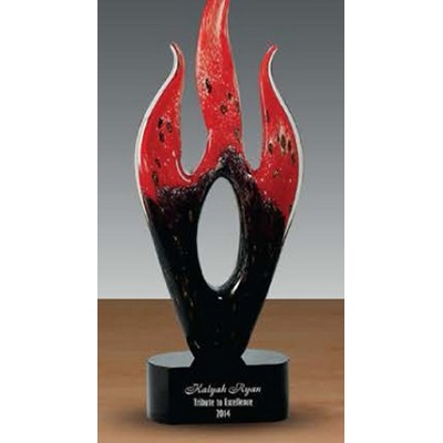 16¼" x 2¾" Flame Glass Art Award